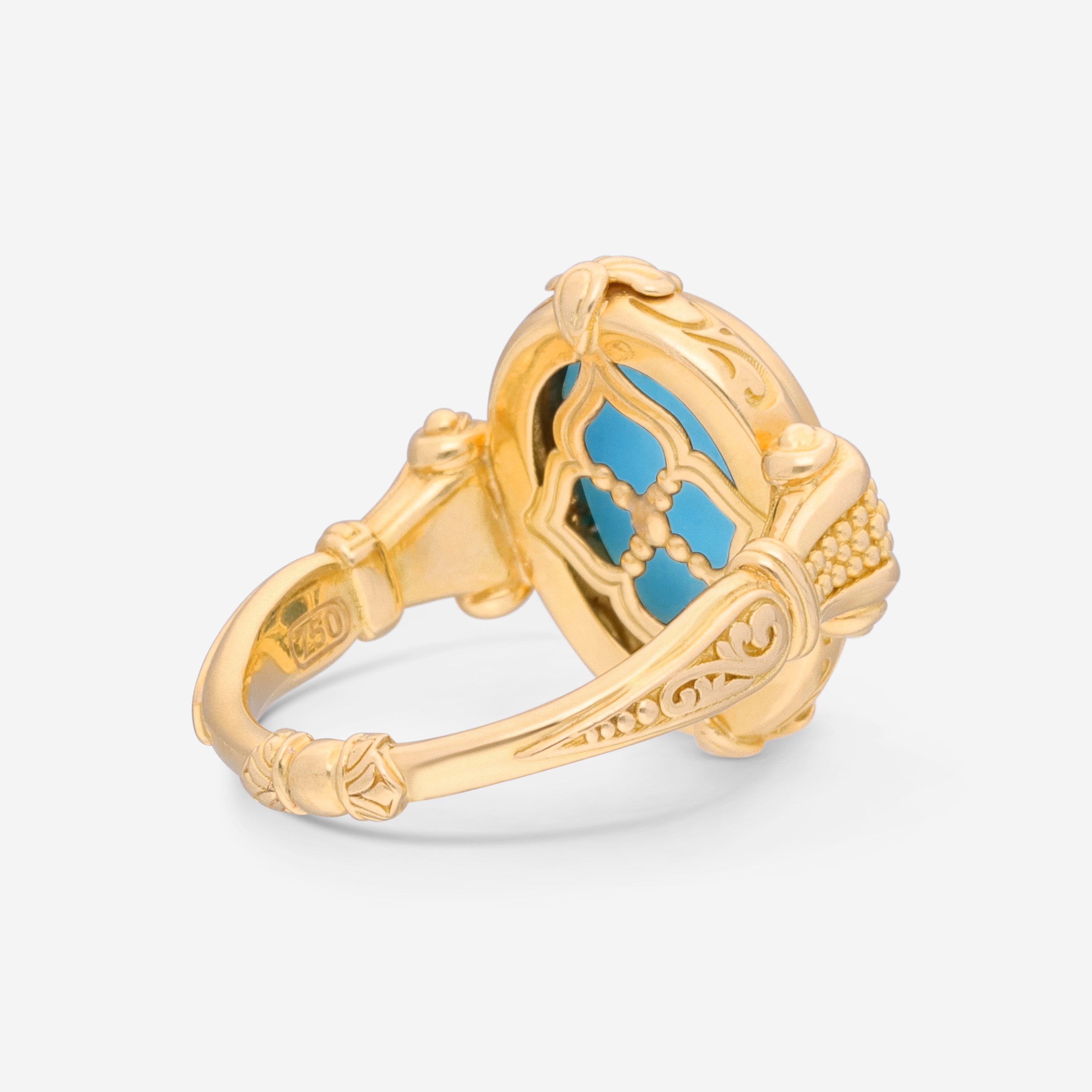 Konstantino Limited 18K Yellow Gold and Turquoise Statement Ring  DMK01123-18KT-137