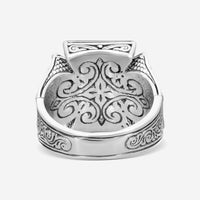"KONSTANTINO – “Ares” Sterling Silver & 18K Yellow Gold, Black Diamond Ring (DIA: 0.460 ct. twd. VVS) – DMK1961-248 S11  Ring Size: 11.0 Width: 0.31 in." - THE SOLIST