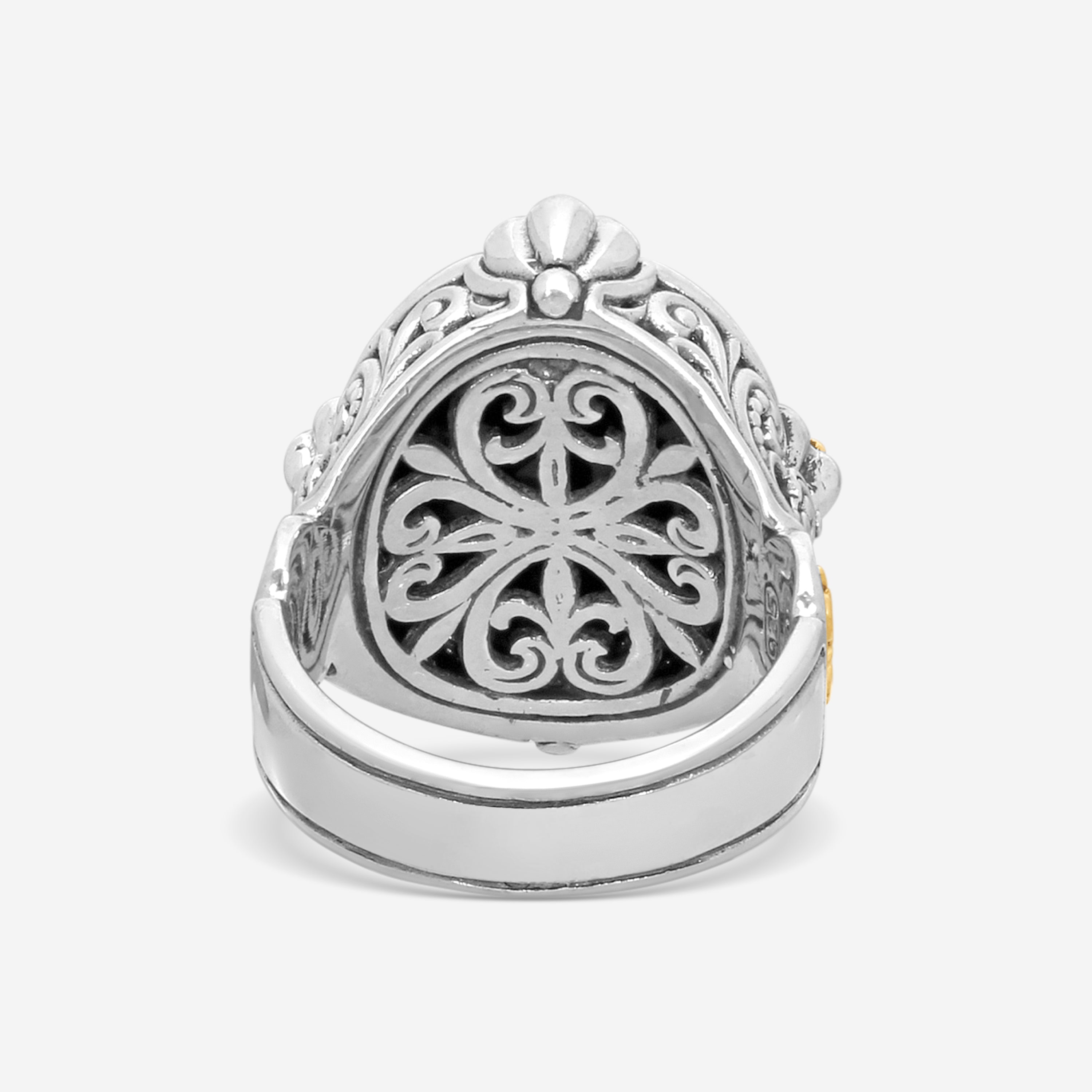 KONSTANTINO – “Nykta” Sterling Silver & 18K Yellow Gold, Onyx Ring (ONX: 14 x 10.5 mm) – DMK1973-120-CUT

Center (ONX): 14 x 10.5 mm
Ring Size: 7.0
Width: 0.25 in. - THE SOLIST