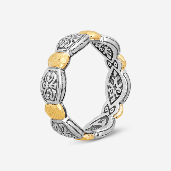 KONSTANTINO – “Aspasia” Sterling Silver & 18K Yellow Gold Ring – DMK1989-130

Ring Size: 7.0
Width: 0.25 in. - THE SOLIST