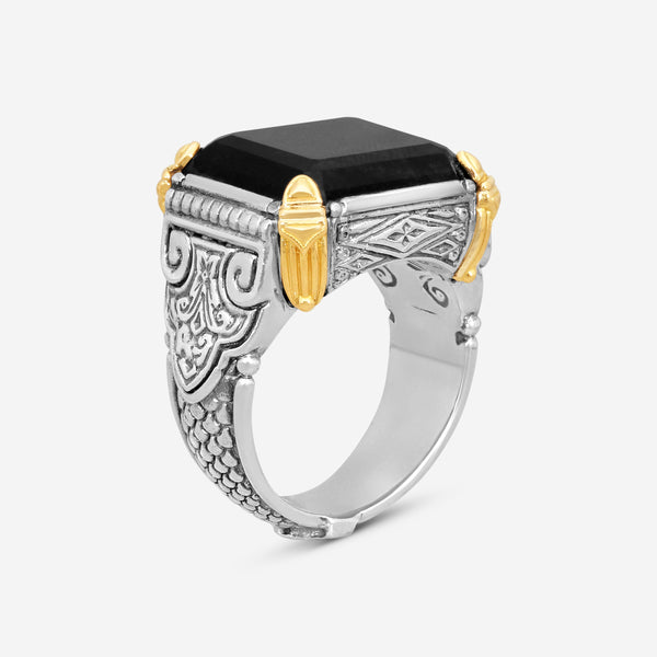 KONSTANTINO – “Sparta” Sterling Silver & 18K Yellow Gold, Onyx Ring (ONX: 19.4 x 14.8 mm) – DMK2030-331

Center (ONX): 19.4 x 14.8 mm
Ring Size: 10.0
Width: 0.31 in. - THE SOLIST
