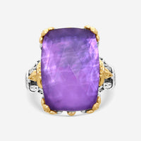 Konstantino Gen K 2 Sterling Silver & 18K Yellow Gold Amethyst Ring Sz. 7 DMK2123-685-S7 - THE SOLIST