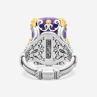 Konstantino Gen K 2 Sterling Silver & 18K Yellow Gold Amethyst Ring Sz. 7 DMK2123-685-S7 - THE SOLIST
