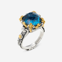 Konstantino Anthos Sterling Silver 18k Yellow Gold & Spinel Ring Size 7 DMK2124-478 - THE SOLIST