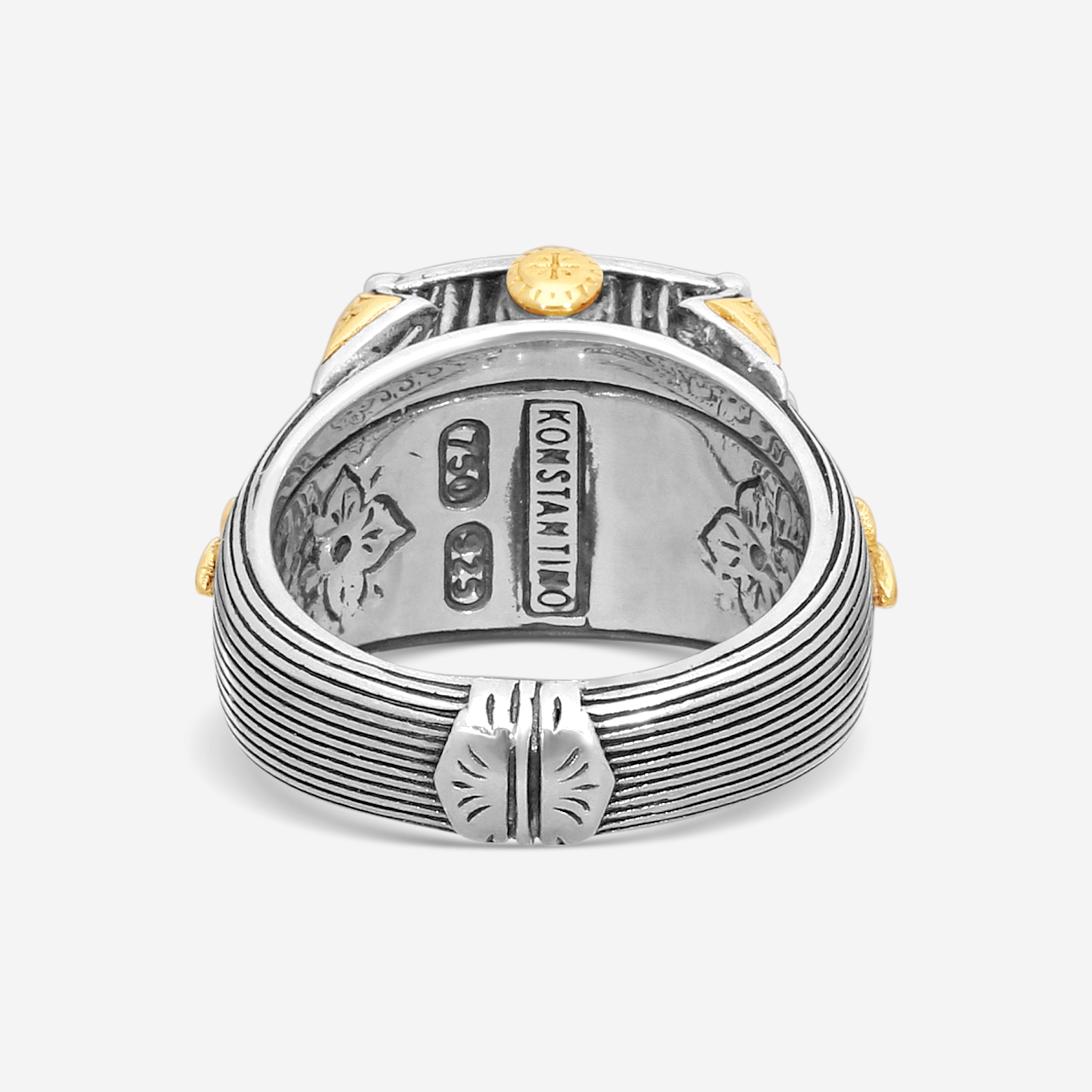 KONSTANTINO – “Gen K 2” Sterling Silver & 18K Yellow Gold, Yellow Agate Triplet Ring (YAT: 11.8 mm) – DMK2148-649 S7

Center (YAT): 11.8 mm
Ring Size: 7.0
Width: 0.12 in. - THE SOLIST