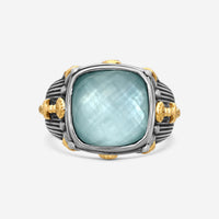 KONSTANTINO – “Gen K 2” Sterling Silver & 18K Yellow Gold, Aquamarine Triplet Ring (AT: 11.8 mm) – DMK2148-655 S7

Center (AT): 11.8 mm
Ring Size: 7.0
Width: 0.12 in. - THE SOLIST