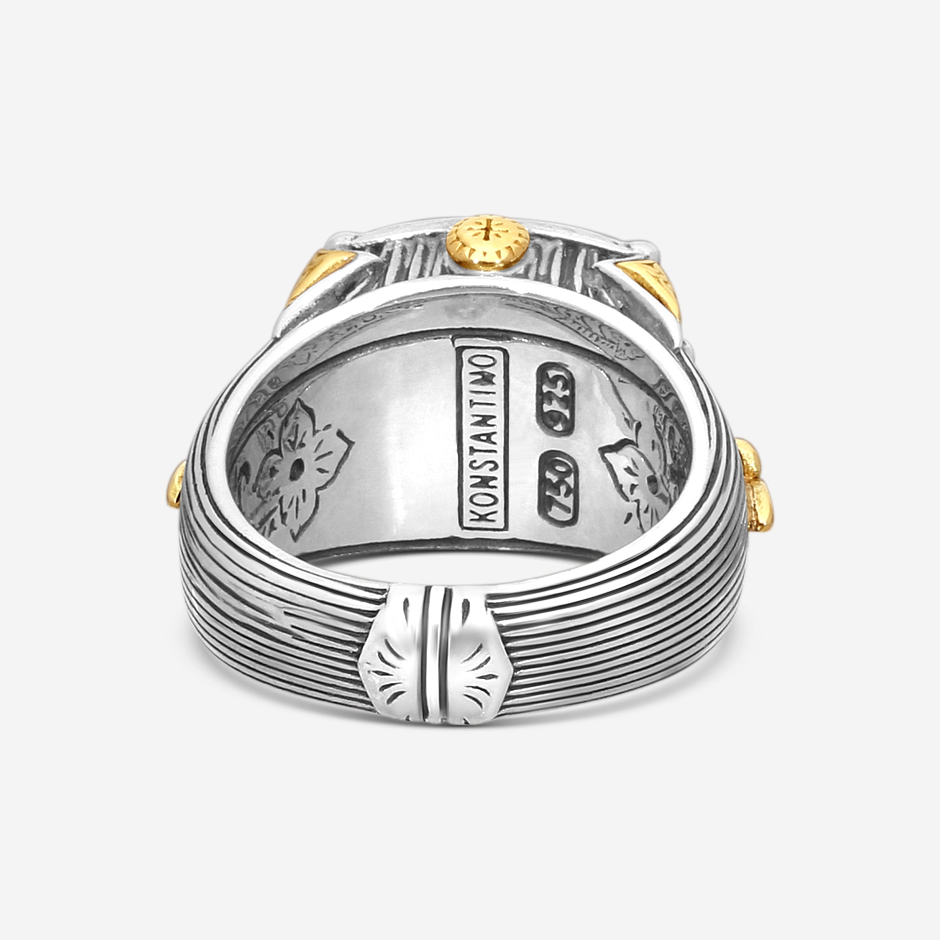 KONSTANTINO – “Gen K 2” Sterling Silver & 18K Yellow Gold, Aquamarine Triplet Ring (AT: 11.8 mm) – DMK2148-655 S7

Center (AT): 11.8 mm
Ring Size: 7.0
Width: 0.12 in. - THE SOLIST
