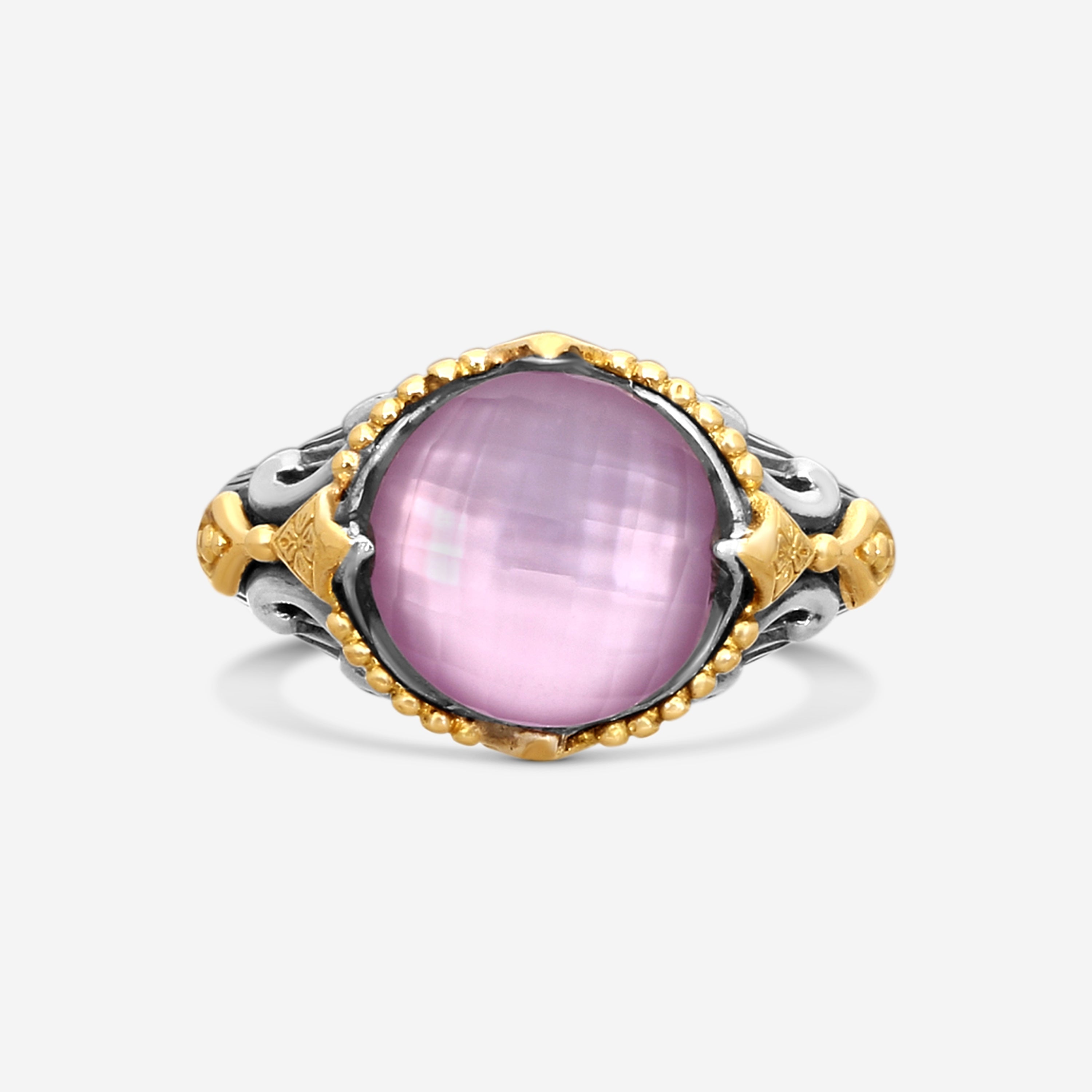 KONSTANTINO – “Gen K 2” Sterling Silver & 18K Yellow Gold, Pink Corundum Doublet Ring (PCD: 11.5 mm) – DMK2149-652 S7

Center (PCD): 11.5 mm
Ring Size: 7.0
Width: 0.12 in. - THE SOLIST