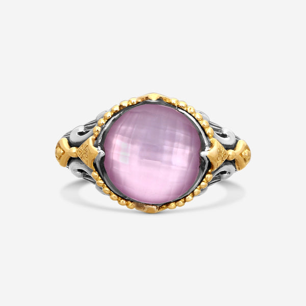 KONSTANTINO – “Gen K 2” Sterling Silver & 18K Yellow Gold, Pink Corundum Doublet Ring (PCD: 11.5 mm) – DMK2149-652 S7

Center (PCD): 11.5 mm
Ring Size: 7.0
Width: 0.12 in. - THE SOLIST