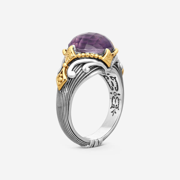 KONSTANTINO – “Gen K 2” Sterling Silver & 18K Yellow Gold, Amethyst Triplet Ring (AT: 11.5 mm) – DMK2149-653 S7

Center (AT): 11.5 mm
Ring Size: 7.0
Width: 0.12 in. - THE SOLIST