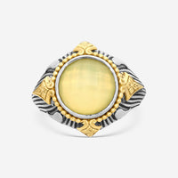 Konstantino Gen K 2 Sterling Silver & 18K Yellow Gold Agate Ring Sz. 7 DMK2151-649-S7 - THE SOLIST
