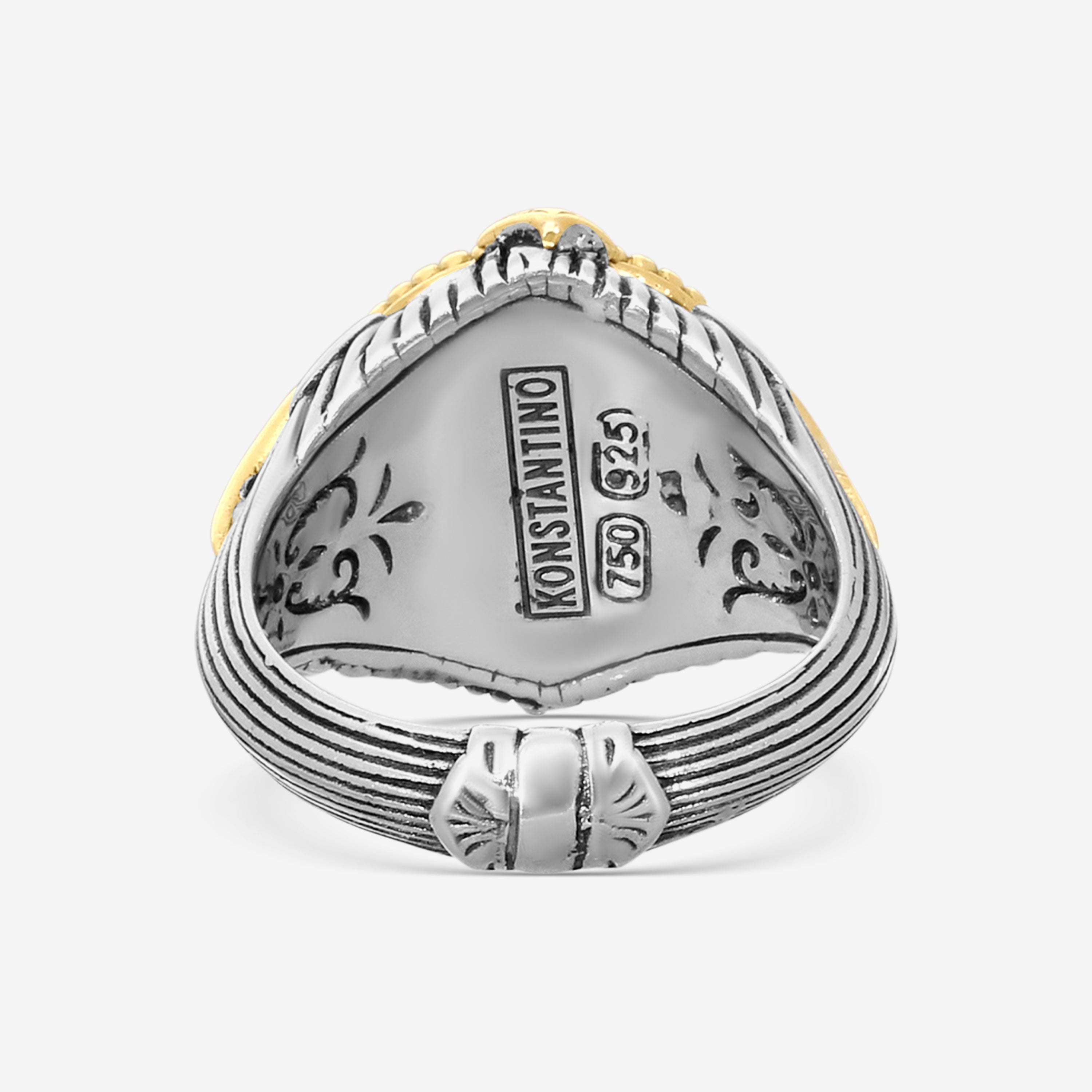 Konstantino Gen K 2 Sterling Silver & 18K Yellow Gold Corundum Ring Sz. 7 DMK2151-652-S7 - THE SOLIST