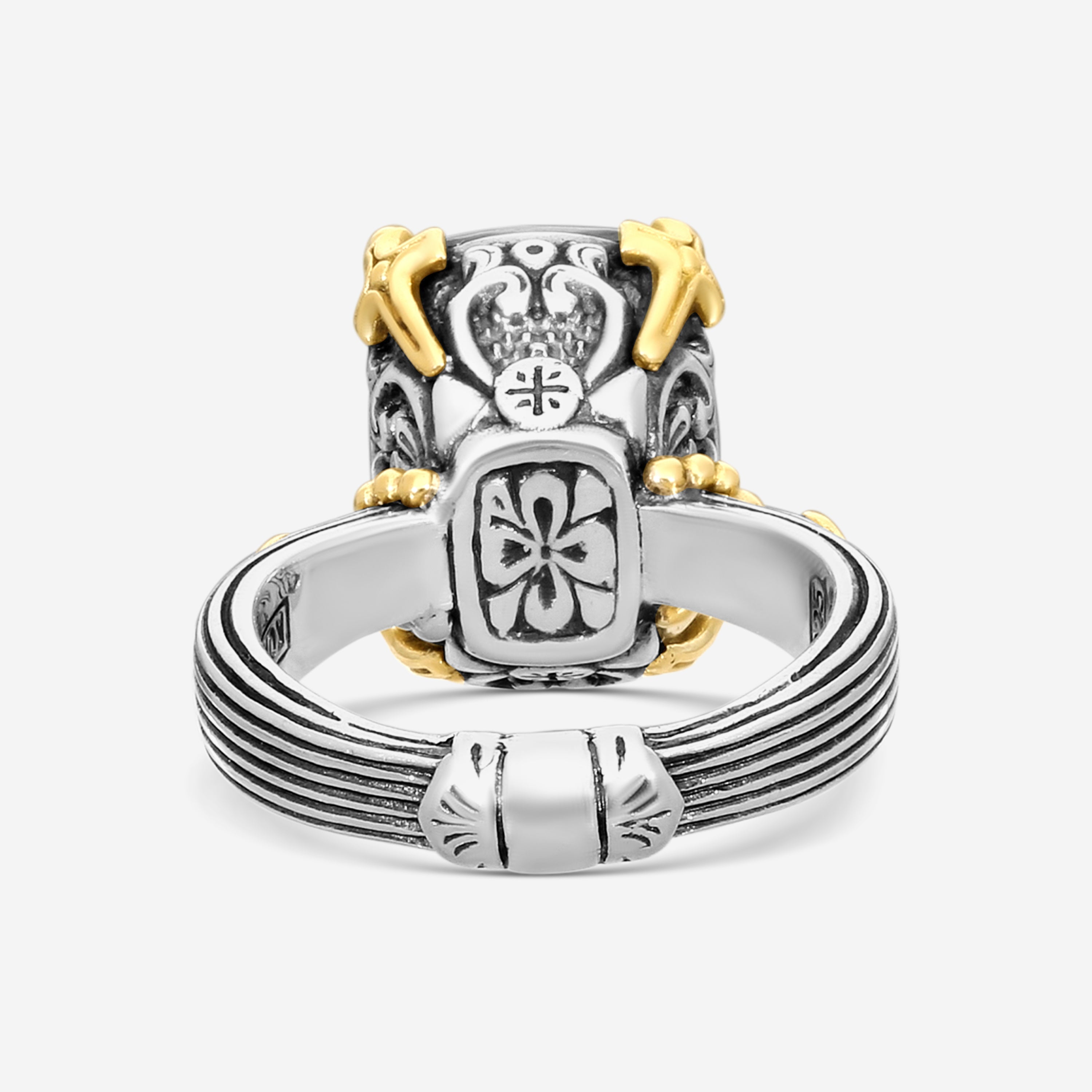 Konstantino Gen K 2 Sterling Silver & 18K Yellow Gold Aquamarine Ring Sz. 7 DMK2153-655-S7 - THE SOLIST