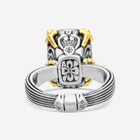 Konstantino Gen K 2 Sterling Silver & 18K Yellow Gold Aquamarine Ring Sz. 7 DMK2153-655-S7 - THE SOLIST