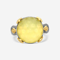 Konstantino Gen K 2 Sterling Silver & 18K Yellow Gold Agate Ring Sz. 7 DMK2154-649-S7 - THE SOLIST