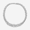 Diana M. Jewels 18K White Gold Diamond Swirl Choker Necklace DNK1505