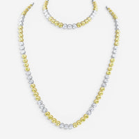 Diana M. Jewels 14K White & Yellow Gold Diamond Long Station Necklace DNK881