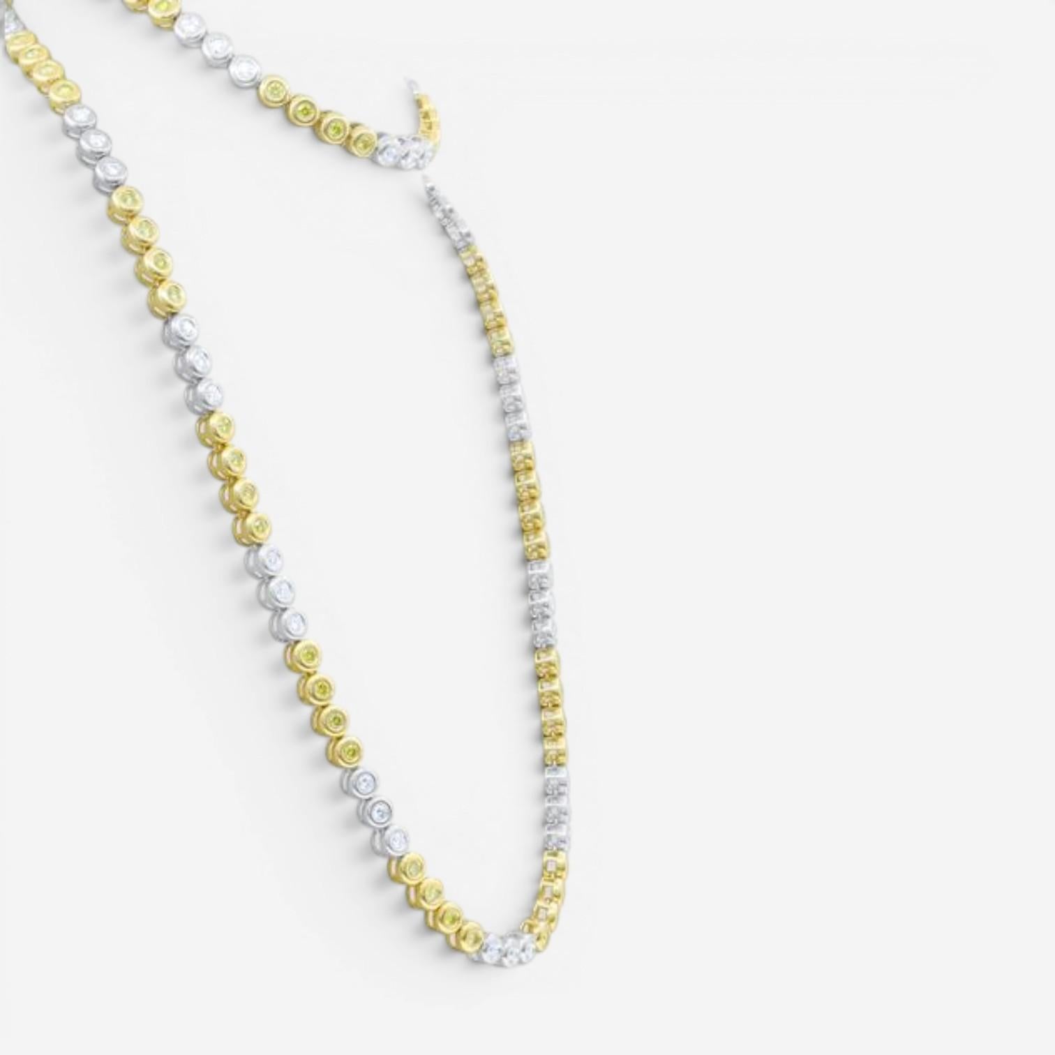 Diana M. Jewels 14K White & Yellow Gold Diamond Long Station Necklace DNK881