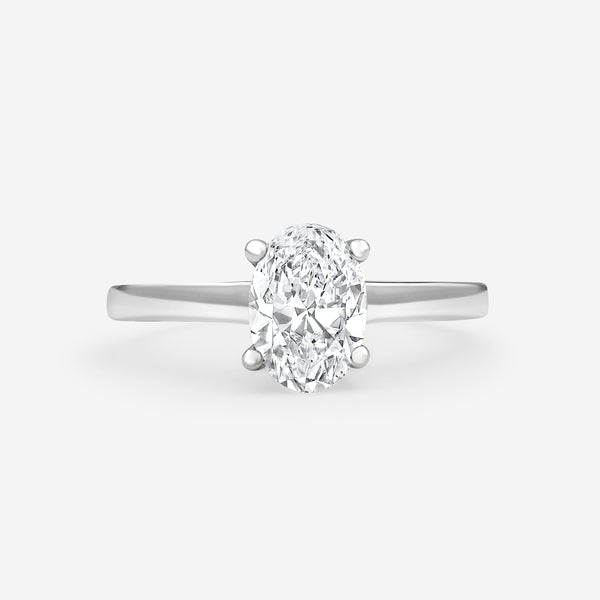 Ina Mar 14K White Gold Solitaire Oval Cut IGI Certified Lab Grown 1.00ct. Diamond Ring DR10013-7