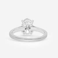 Ina Mar 14K White Gold Solitaire Oval IGI Certified Cut Lab Grown Cut 1.50ct.tw. Diamond Ring DR-10016