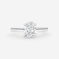 Ina Mar 14K White Gold Solitaire Oval IGI Certified Cut Lab Grown Cut 1.50ct.tw. Diamond Ring DR-10016