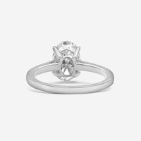 Ina Mar 14K White Gold Solitaire Oval Cut IGI Certified Lab Grown 2.00ct.tw. Diamond Engagement Ring DE 10043