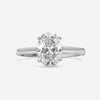 Ina Mar 14K White Gold Solitaire Oval Cut IGI Certified Lab Grown 2.00ct.tw. Diamond Engagement Ring DE 10043