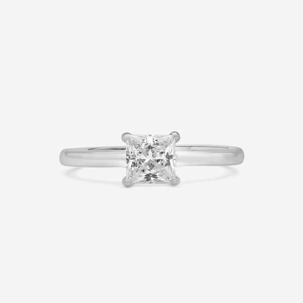 Ina Mar 14K White Gold Solitaire Princess Cut IGI Certified Lab Grown Diamond 1.00ct.tw. Engagement Ring Lab DR 10025