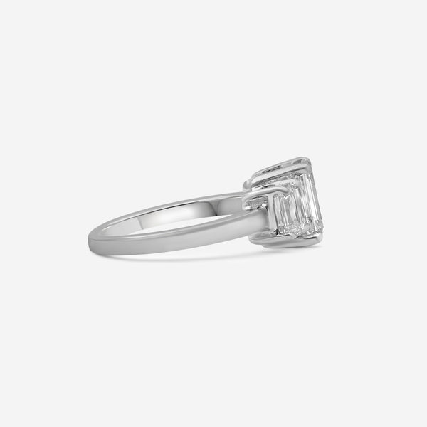 Ina Mar 14K White Gold Emerald Cut IGI Certified Lab Grown Diamond 3.00ct.tw. Three Stone Ring DR10049-7