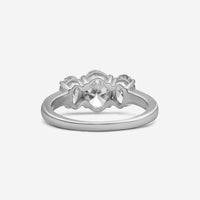 Ina Mar 14K White Gold Oval Cut IGI Certified Lab Grown Diamond 2.00ct.twd. Three Stone Ring 10055