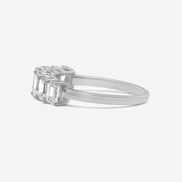 Ina Mar 14K White Gold Emerald Cut IGI Certified  Lab Grown Diamond 2.00 ct.twd. Seven Stone Ring DR-10328