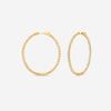 Ina Mar 14K Yellow Gold Diamond Shared Prong Oval Hoop Earrings E1182D-FY-400F - THE SOLIST