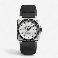 Bell & Ross Br-03 Diver White Stainless Steel Automatic Men's Watch BR0392-D-WH-ST/SRB