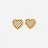 Alberto Milani 18K Yellow Gold Diamond Heart Stud Earrings E0037E