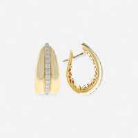 Alberto Milani Via Senato 18K Yellow Gold Diamond Hoop Earrings E0038E