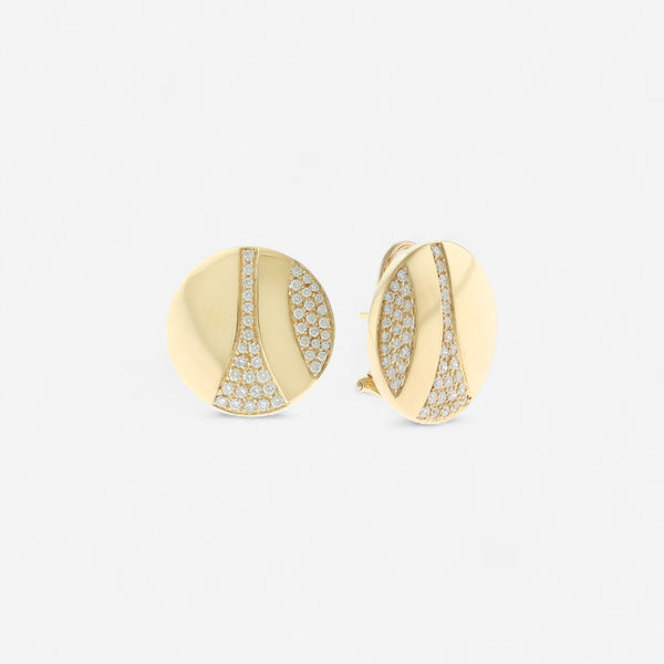 Alberto Milani Via Senato 18K Yellow Gold Diamond Earrings E0041E