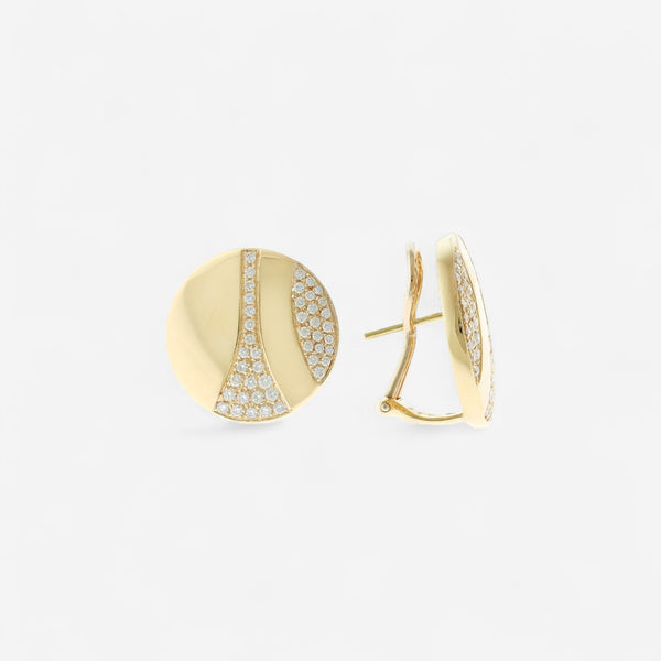 Alberto Milani Via Senato 18K Yellow Gold Diamond Earrings E0041E