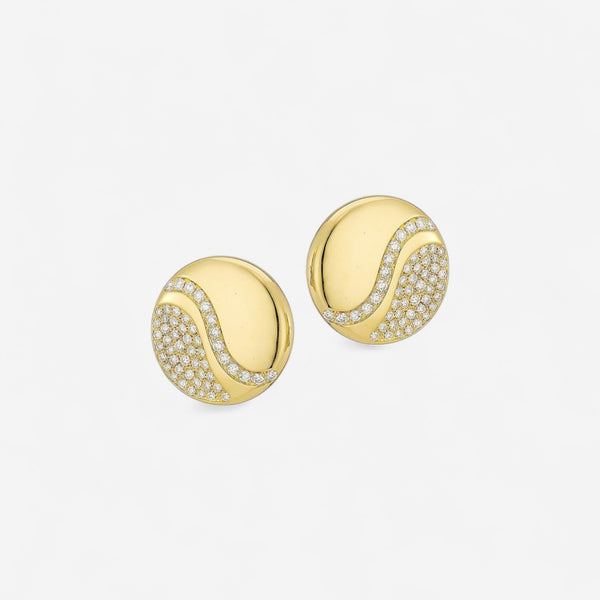 Alberto Milani 18K Yellow Gold Diamond Stud Earrings E0062E