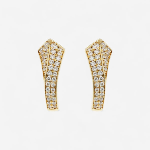 Alberto Milani 18K Yellow Gold Diamond Earrings E0172E