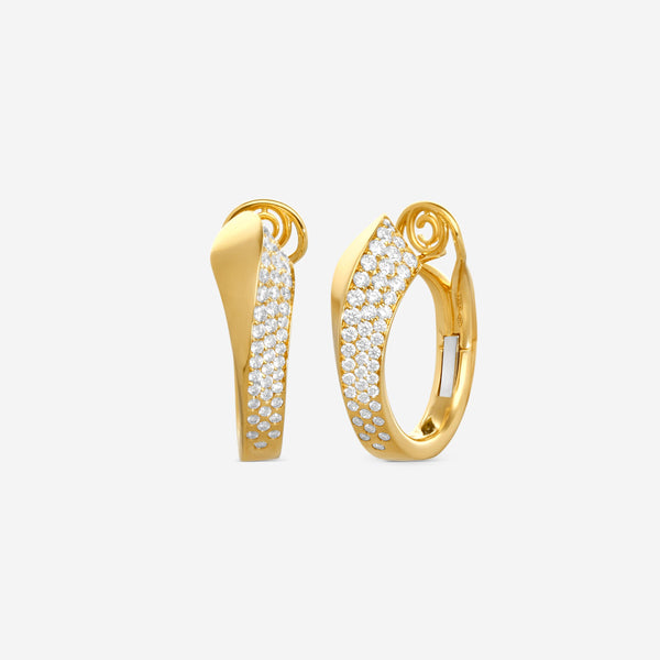 Crivelli 18K Yellow Gold Diamond Hoop Earrings E0185E
