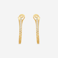 Crivelli 18K Yellow Gold Diamond Hoop Earrings E0187E