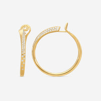 Crivelli 18K Yellow Gold Diamond Hoop Earrings E0187E