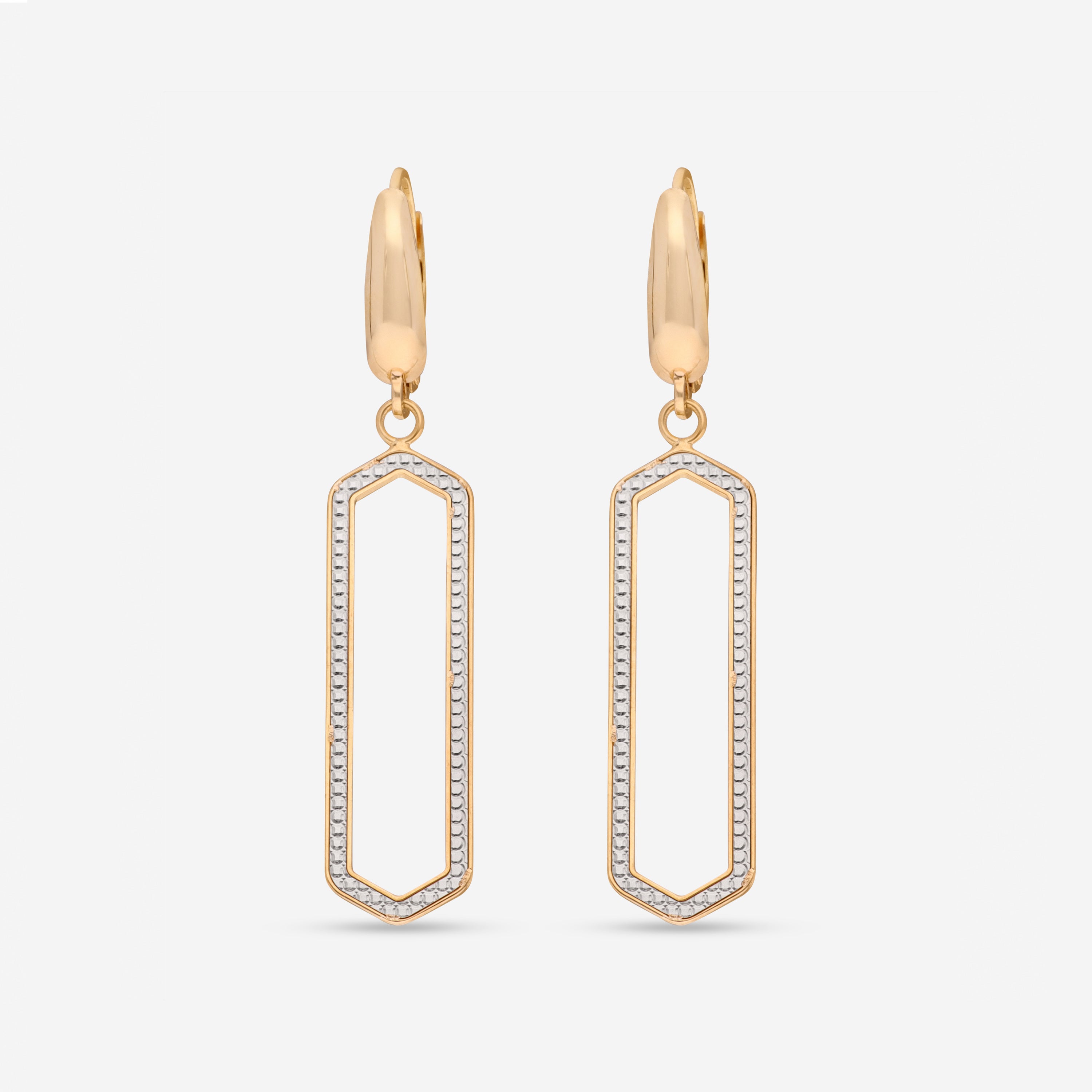 Ina Mar 14K Yellow & White Gold Geometric Dangle Earrings E13402K4YW