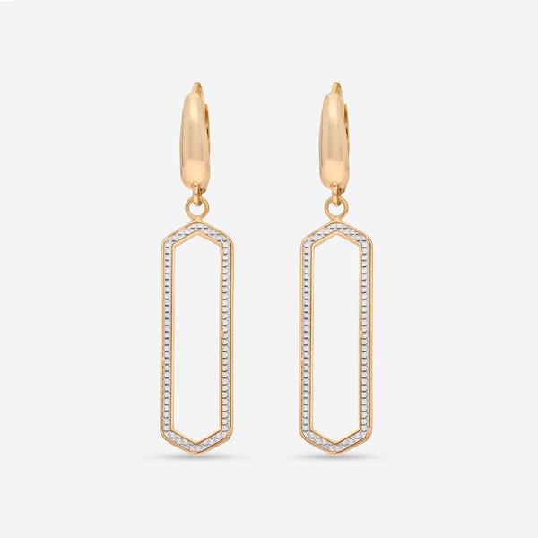 Ina Mar 14K Yellow & White Gold Geometric Dangle Earrings E13402K4YW
