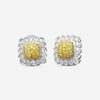 Suna Brothers Platinum & 18K Yellow Gold Canary Diamond Earrings E2271CT