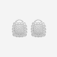 Suna Brothers Platinum Diamond Scallop Earrings E2271P