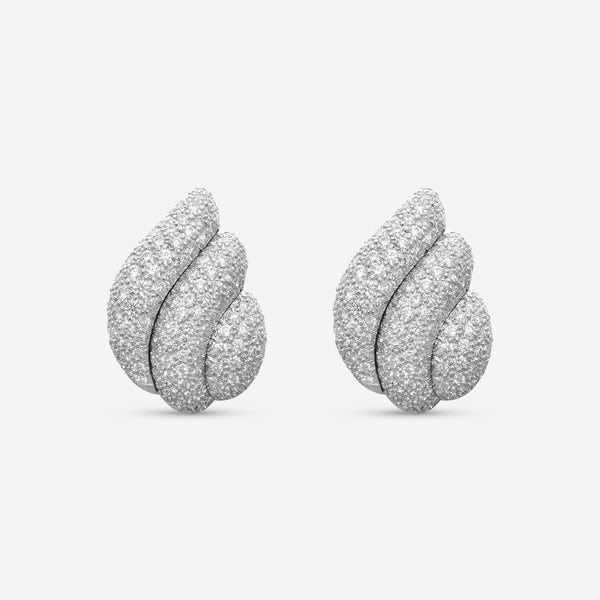 Suna Brothers Platinum Flame Diamond Earrings E2348P