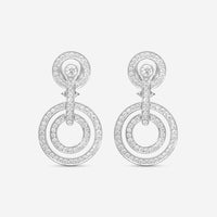 Suna Brothers Platinum Diamond Circle Earrings E2389P