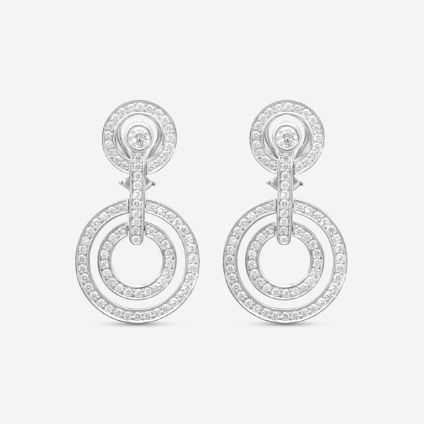 Suna Brothers Platinum Diamond Circle Earrings E2389P