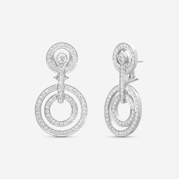 Suna Brothers Platinum Diamond Circle Earrings E2389P